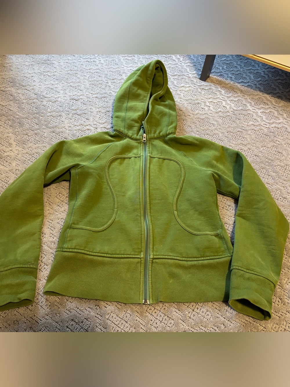 lululemon athletica Green Hooded Zip Sweatshirt